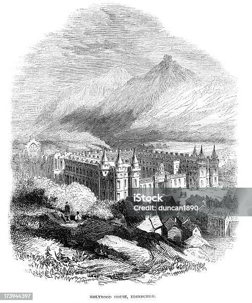 Holyroodpalast In Edinburgh Schottland Stock Vektor Art und mehr Bilder von 19. Jahrhundert - 19. Jahrhundert, Alt, Altertümlich