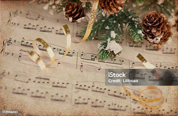 Photo libre de droit de Score Avec Texture Musicale banque d'images et plus d'images libres de droit de Partition musicale - Partition musicale, Noël, Musique