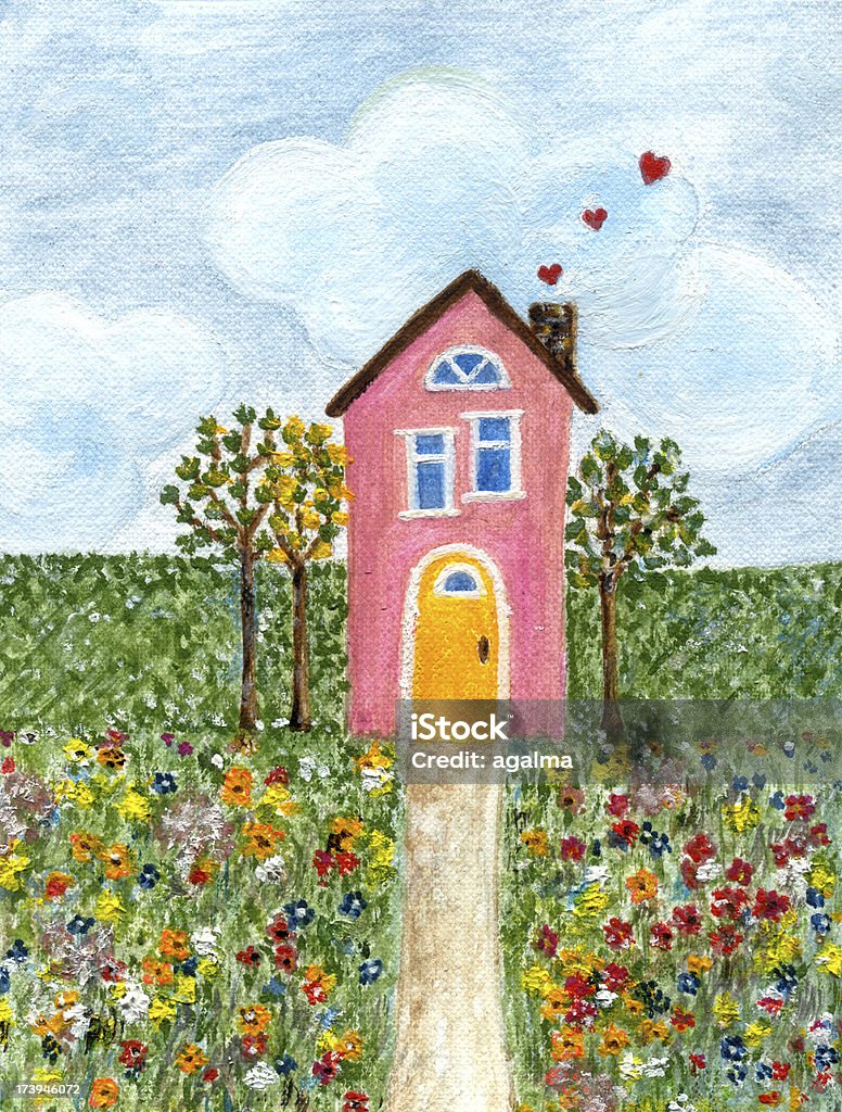 Sweet Home - 油絵のロイヤリティフリーストックイラストレーション