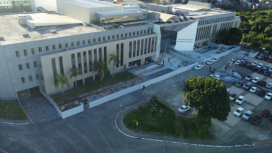 salvador, bahia, brazil - august 15, 2022: view of the Palacio Tribunal de Justica building in the Centro Administrativo da Bahia in Salvador.