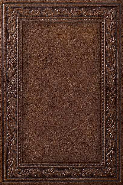 Capa de Livro de couro antigo - foto de acervo