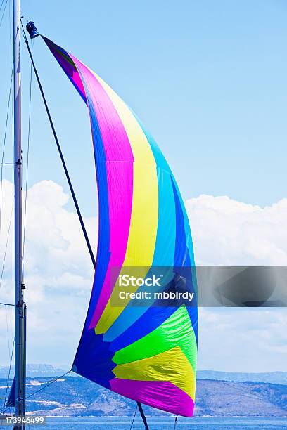Sailboat Spinaker Stock Photo - Download Image Now - Sailboat, Sailing, Activity