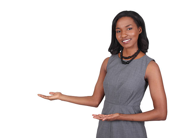 istock African American Business Woman Presenting 173946549