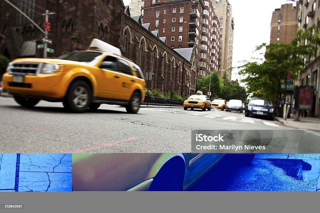 taxi linea - Foto stock royalty-free di Marciapiede