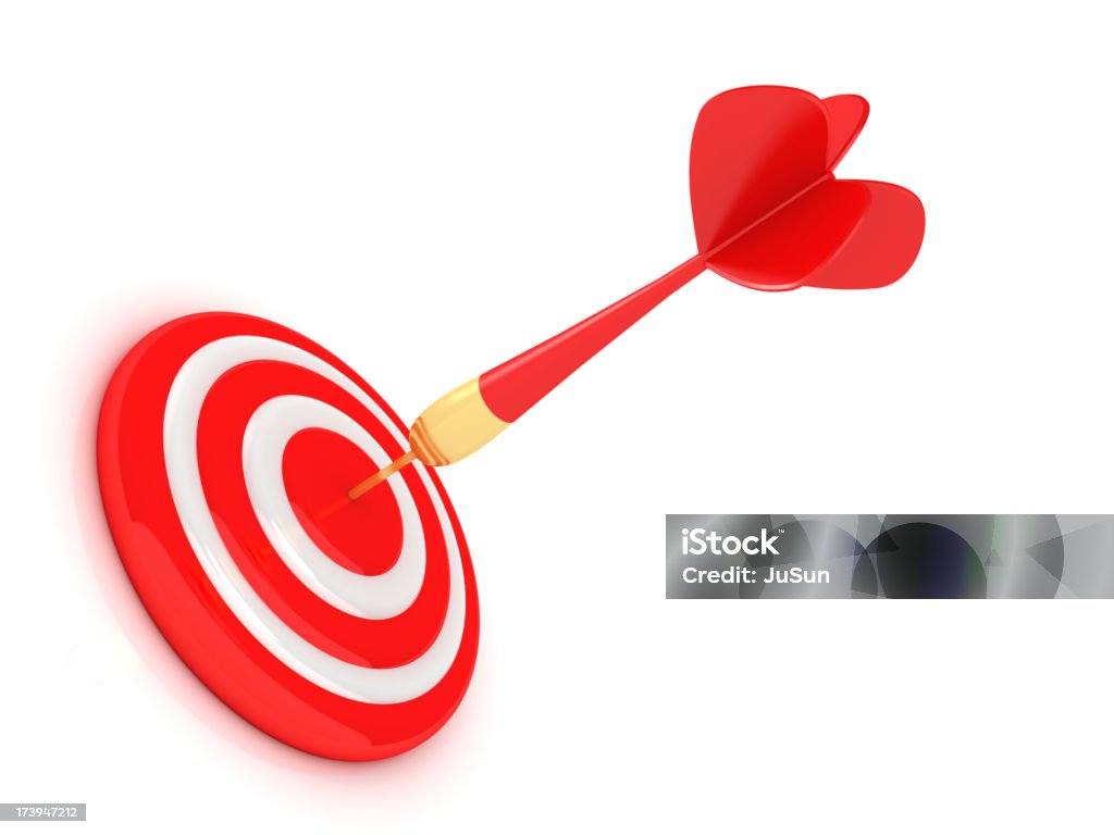 Success red dart Accuracy Stock Photo