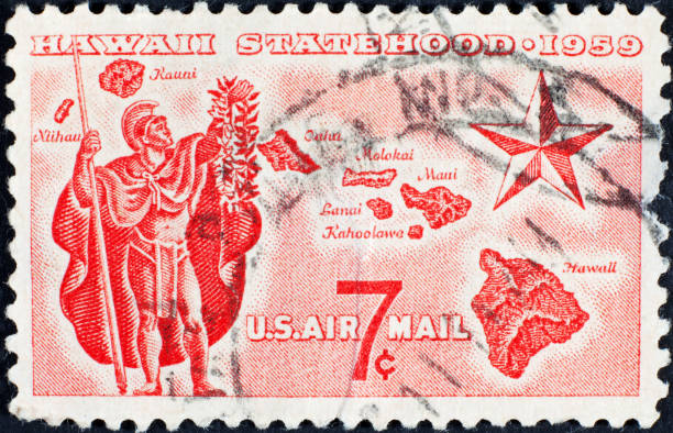 istock Vintage Hawaiian Postage Stamp 173947647