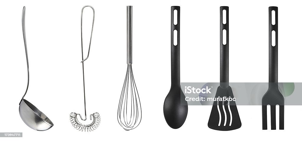 Kitchen Utensils cooking utensils isolated on white background. Kitchen Utensil Stock Photo