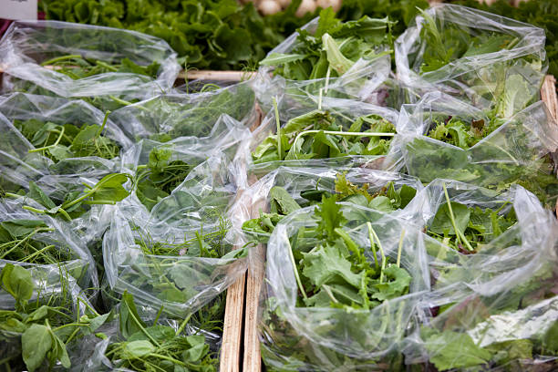 Fresh Produce at Pike Place Farmers Market, Seattle Abundant fresh produce piled high at Pike Place farmers market.   cress stock pictures, royalty-free photos & images