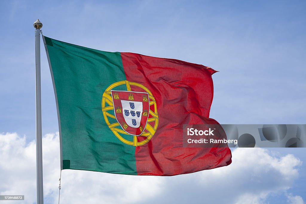 Drapeau portugais - Photo de Bleu libre de droits