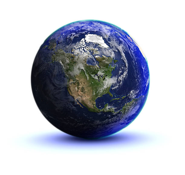 istock Earth on white - North America 173949040
