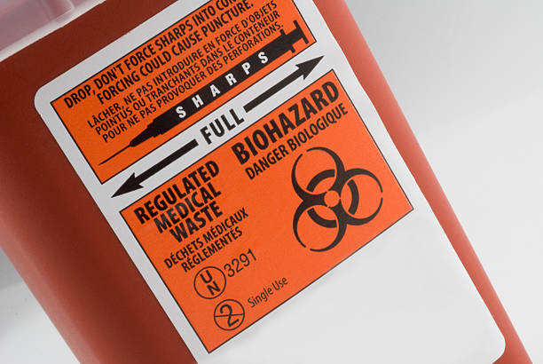 istock Close up of Biohazard Container 173949279