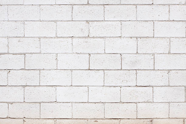 tijolo parede de tijolo branco - cinder block - fotografias e filmes do acervo