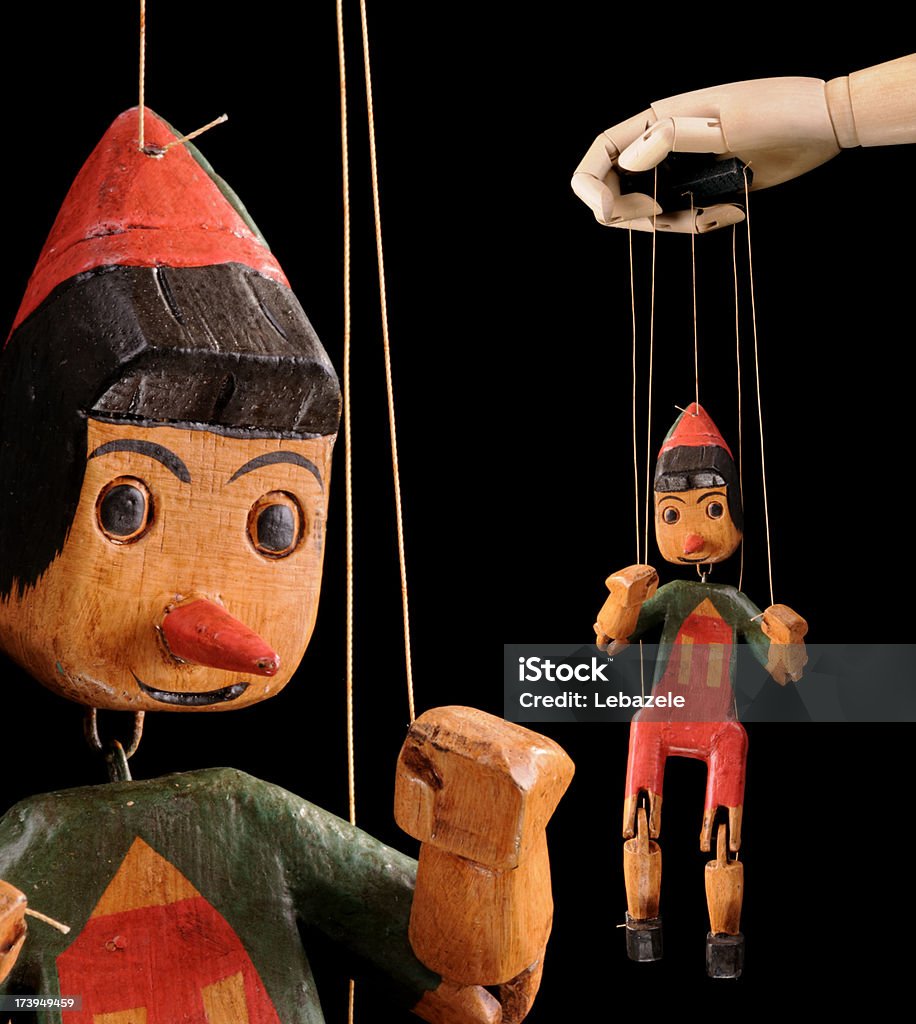 Marioneta de hilo Pinocchio - Foto de stock de Marioneta de hilo libre de derechos