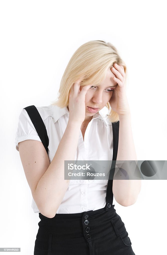 Stressed young businesswoman Woman under pressure. Adult Stock Photo