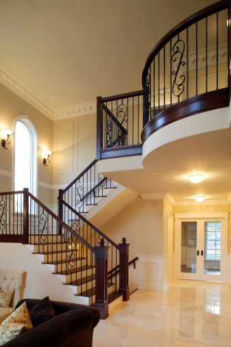 indoors luxury house stairs