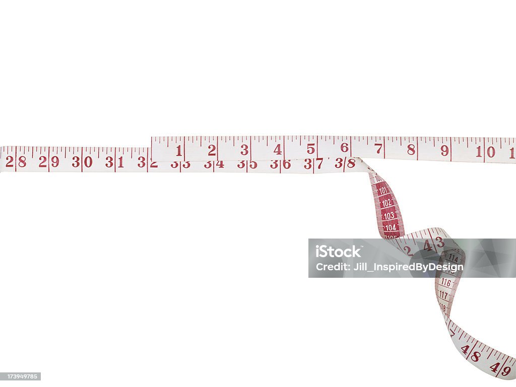 Метр-приспособление для измерения длины с Обтравка - Стоковые фото Белый роялти-фри