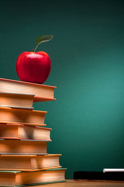 istock Apple and Books in School room 173949852