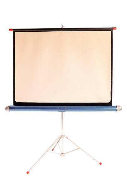 Vintage Blue Projection Screen stock photo