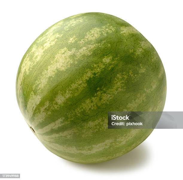 Watermelon With Path Stock Photo - Download Image Now - Circle, Green Color, Melon