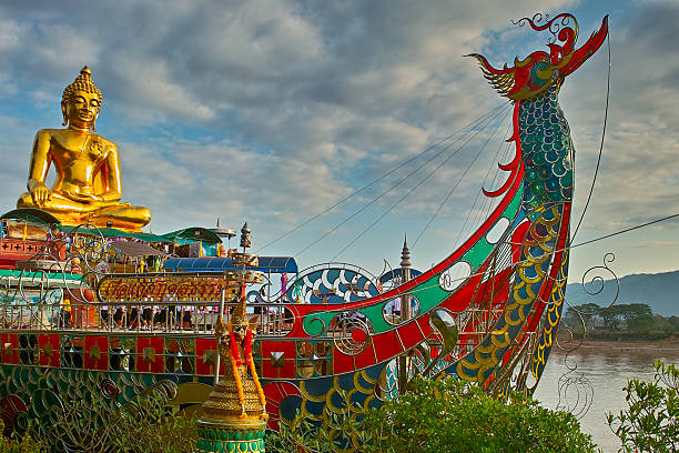 Buddha at the Golden Triangle stock photo