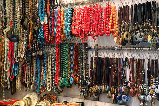 istock Colorful beads hanging for sale 173950138
