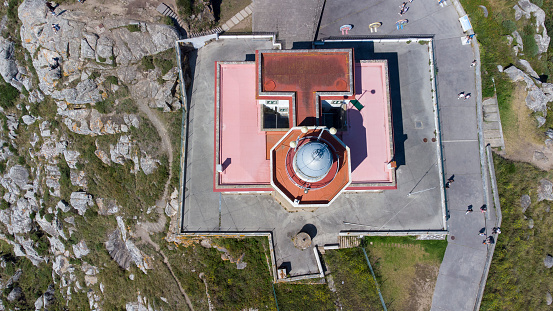 aerial view of the Finisterre lighthouse