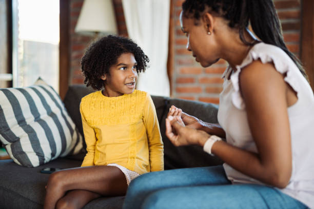 istock Small daughter arguing with her mother  at home 1739529466
