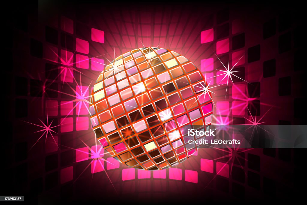 Hermoso bola de discoteca en luces Splashy - arte vectorial de Abstracto libre de derechos