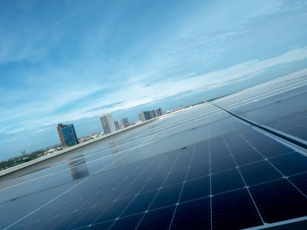 istock blue sky cloud white background wallpaper copy space building city electricity environment renewable solar ecology clean industry alternative generator hose home apartment condominium roof system new 1739562937