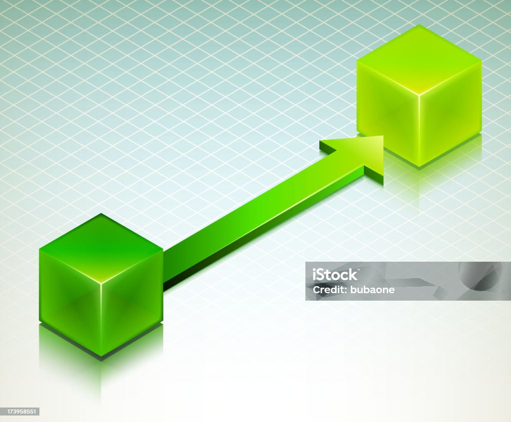 Progress Cube Graph Custom Progress Cubes With Arrow Business Concept Stock Illustration ...