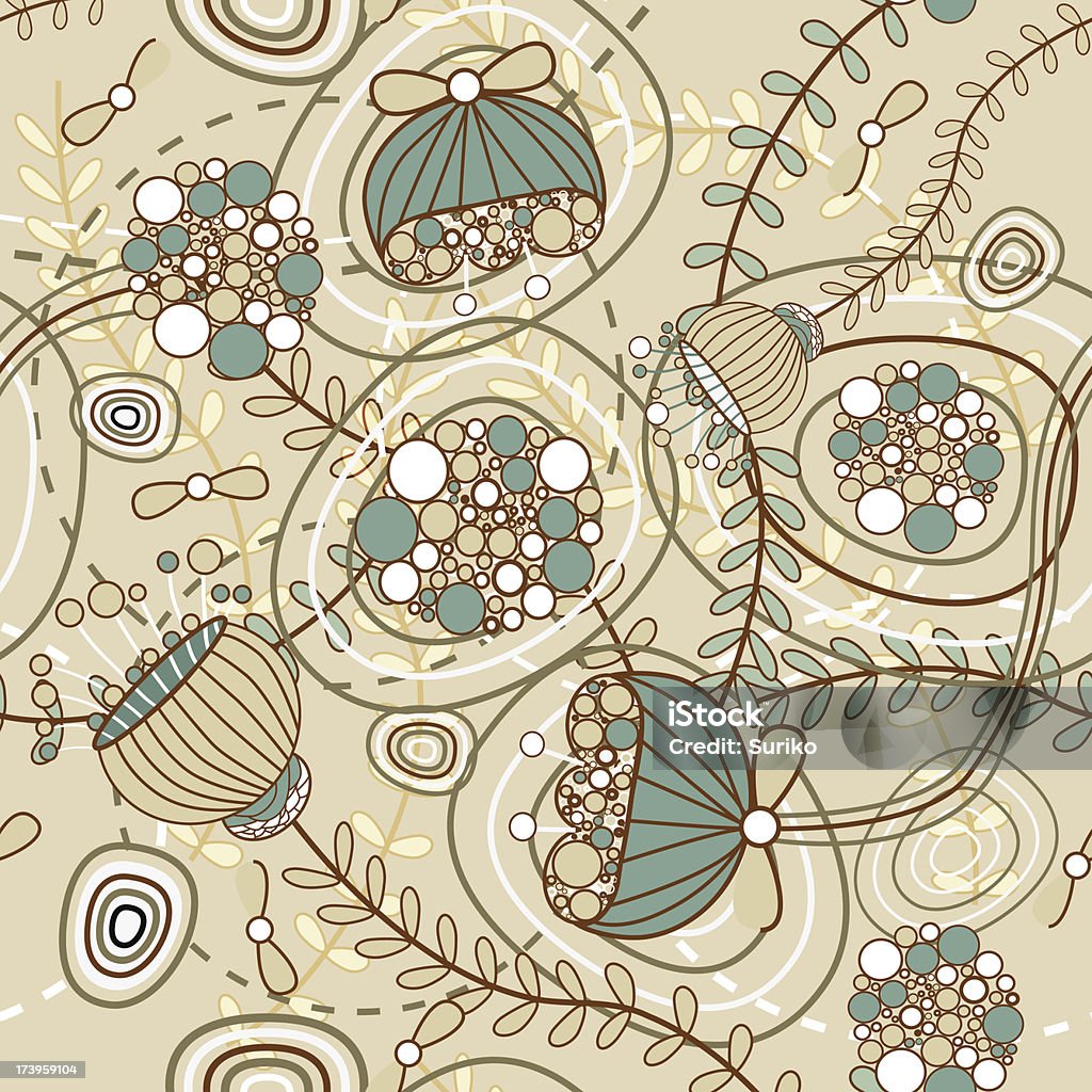 Фон с цветочным - Векторная графика Абстрактный роялти-фри
