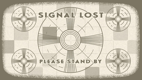 Vector illustration of a Old fashioned tv test screen pattern for television calibration. 16:9 aspect ratio use for Full HD, 4k or higher resolution. Lot's of texture, fully editable.