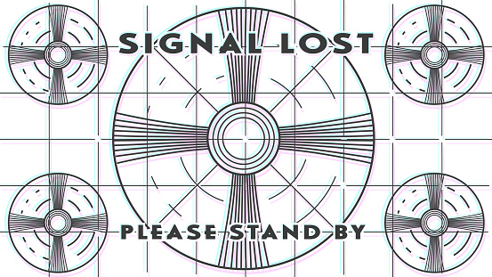 Old Fashioned Tv Test Screen Stereoscopic Or 3d Pattern For Television ...