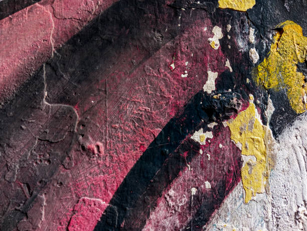 istock Abstract colorful paint background. Colorful painted concrete cement wall. Abstract paint grunge background. Old concrete painted cement wall 1739634512