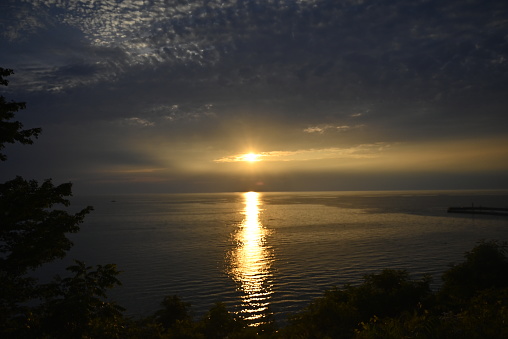 Summer Sunset over Lake Huron at Bayfield, Ontario