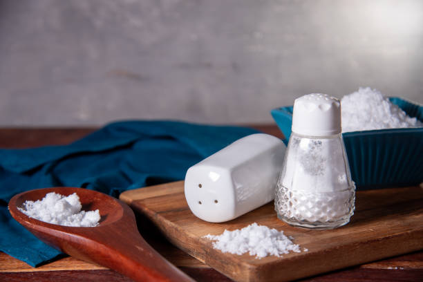 istock Glass salt shaker on the table 1739687733