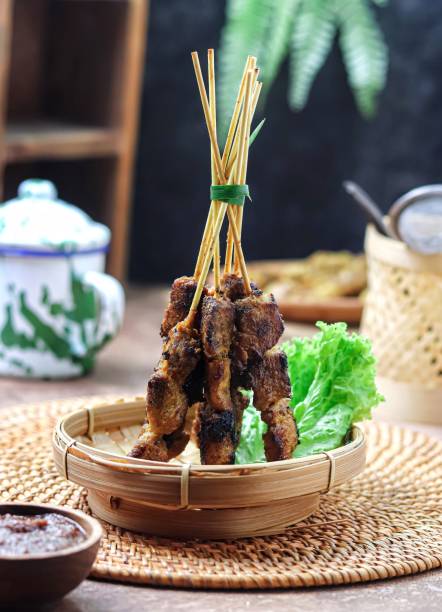 istock Sate Ayam or Chicken Satay served with peanut Sauce 1739852065