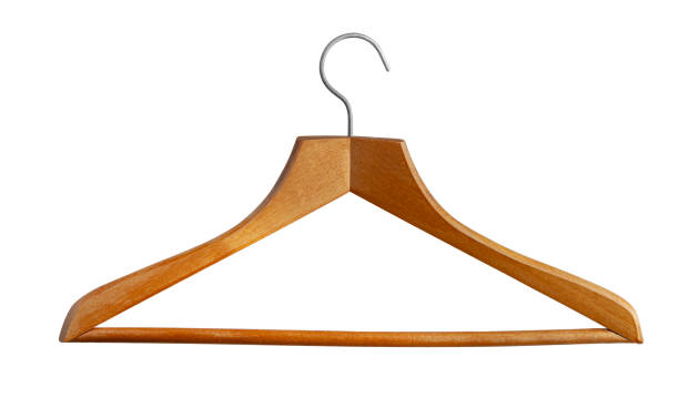 Coat hanger on an old wardrobe door
