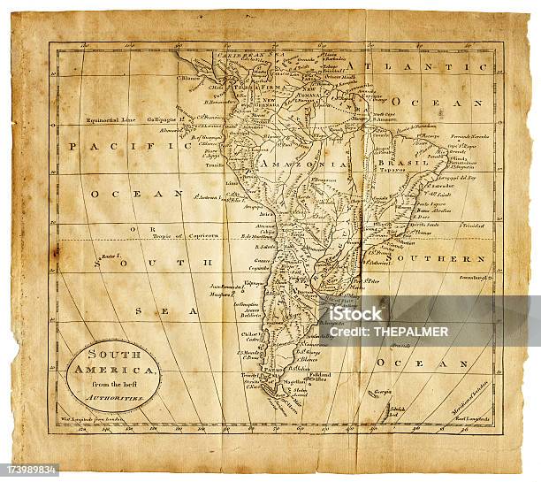 Antiguo Mapa De América Del Sur Foto de stock y más banco de imágenes de Mapa - Mapa, Brasil, Viejo