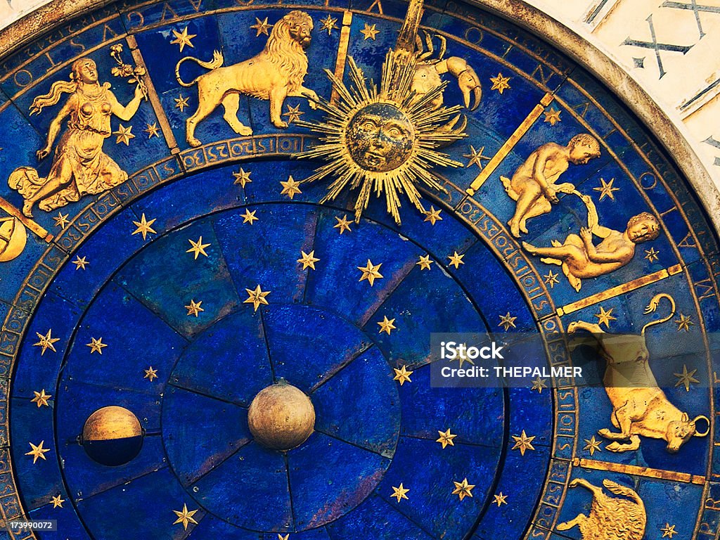Weneckie Zegar - Zbiór zdjęć royalty-free (Znak astrologiczny)