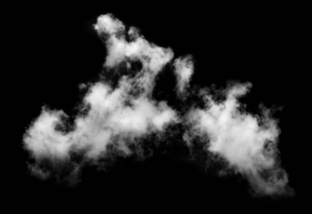 istock Textured Smoke,Abstract white,isolated on black background 1739916537