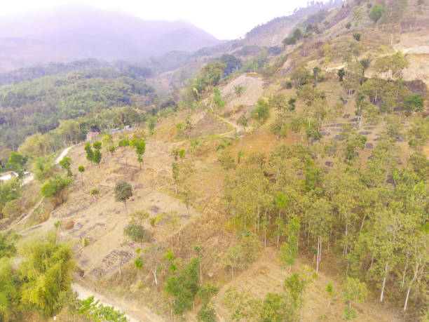 istock Aerial view of Mining Land 1739927359