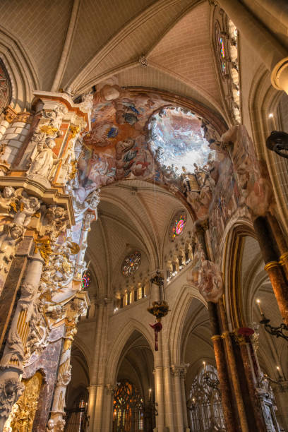 Interior view of Toledo Cathedral, Spain.