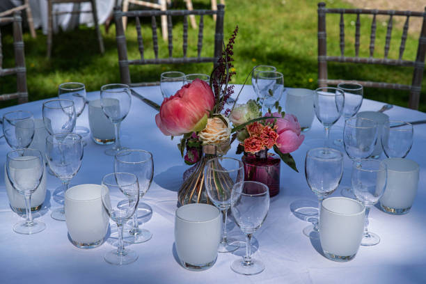 istock Table decorated for an outdoor ceremony 1739986002