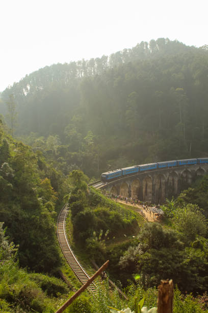 istock Rail road Nine Arch Bridge morning mist with the train, Sri Lanka 1740012676