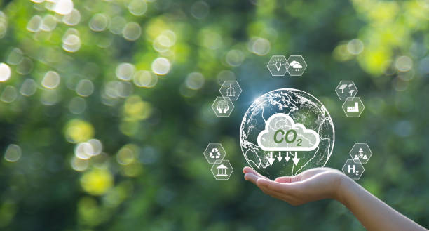 istock The carbon neutral concept reduces CO2 emissions, reducing global warming. Goal of net zero carbon emissions 2050 1740030061