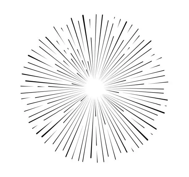 Vector illustration of circular burst