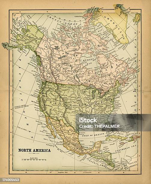 1883 En Amérique Du Nord Vecteurs libres de droits et plus d'images vectorielles de Canada - Canada, Carte, D'autrefois