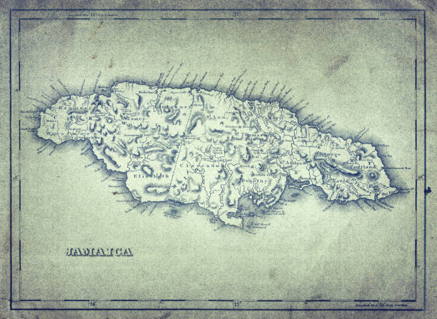 ジャマイカ 1824 地図 - ジャマイカ文化 写真点のイラスト素材／クリップアート素材／マンガ素材／アイコン素材