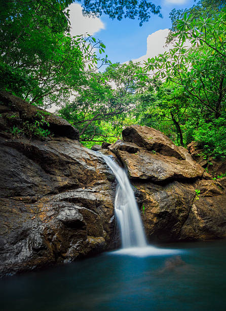 small waterfall in costa rica - long exposure